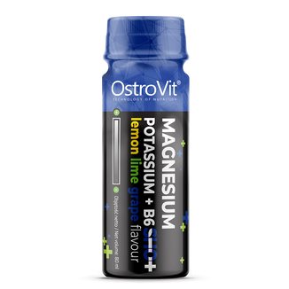 OstroVit Magnesium Potassium + B6 Shot, smak cytrynowo-limonkowo-winogronowy, 80 ml - zdjęcie produktu