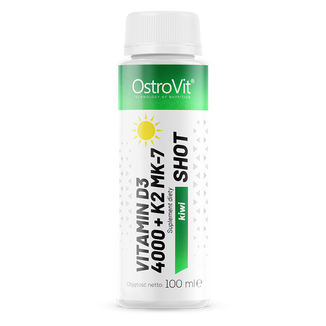 OstroVit Vitamin D3 4000 + K2 MK-7 Shot, smak kiwi, 100 ml - zdjęcie produktu