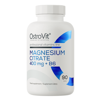 OstroVit Magnesium Citrate 400 mg + B6, 90 tabletek - zdjęcie produktu