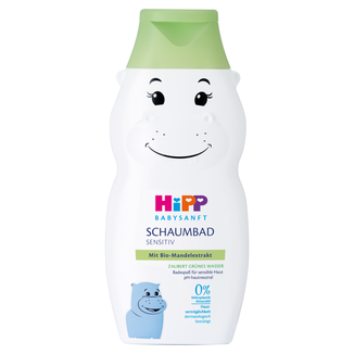 HiPP Babysanft, płyn do kąpieli, od 1 dnia życia, hipopotam, 300 ml - zdjęcie produktu