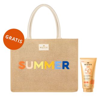 Nuxe Sun, mleczko do opalania twarzy i ciała, SPF 50, 150 ml + Nuxe Summer, torba jutowa, 1 sztuka gratis - zdjęcie produktu