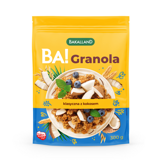 Bakalland BA! Granola klasyczna z kokosem, 300 g - zdjęcie produktu