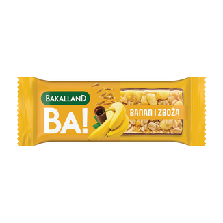 Bakalland BA! Baton zbożowy, banan i zboża, 40 g - zdjęcie produktu