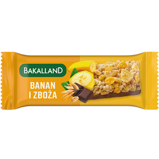 Bakalland Baton zbożowy, banan i zboża, 40 g - zdjęcie produktu