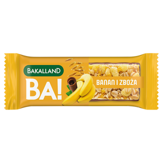 Bakalland Baton zbożowy, banan i zboża, 40 g - zdjęcie produktu