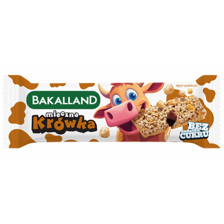 Bakalland Kids Mleczna Krówka, baton, bez dodatku cukru, 25 g - zdjęcie produktu