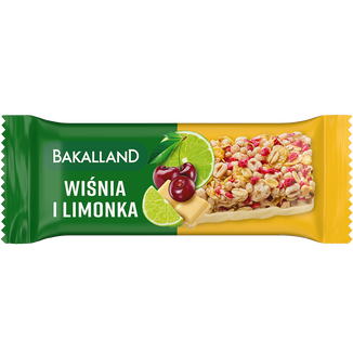 Bakalland Baton zbożowy, wiśnia i limonka, 38 g - zdjęcie produktu