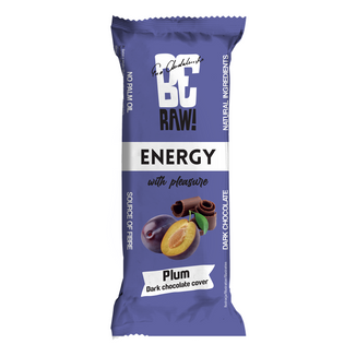 BeRAW! Energy, baton energetyczny, śliwka, gorzka czekolada, 40 g - zdjęcie produktu