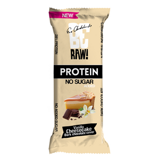 BeRAW! Protein, baton proteinowy, sernik waniliowy, bez dodatku cukru, 40 g KRÓTKA DATA - zdjęcie produktu