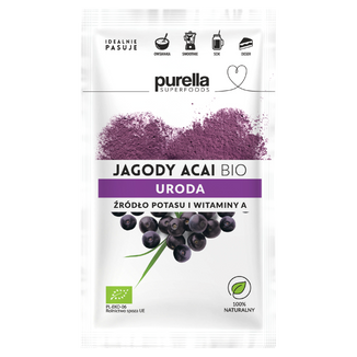 Purella Superfoods Jagody Acai Bio, proszek, 21 g - zdjęcie produktu