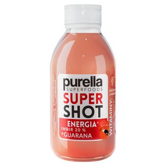 Purella Superfoods SuperShot Energia, napój niegazowany, imbir + guarana, 100 ml KRÓTKA DATA - zdjęcie produktu