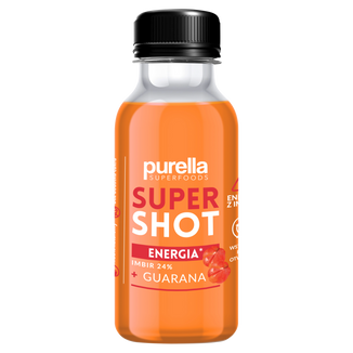 Purella Superfoods SuperShot Energia, napój niegazowany, imbir + guarana, 100 ml - zdjęcie produktu
