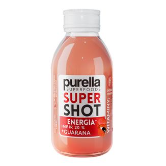 Purella Superfoods SuperShot Energia, napój niegazowany, imbir + guarana, 100 ml - zdjęcie produktu