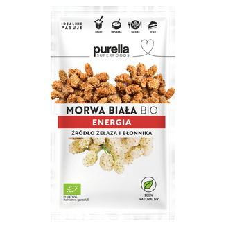 Purella Superfoods Morwa biała Bio, suszone owoce, 45 g - zdjęcie produktu