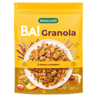 Bakalland BA! Granola 5 ziaren z miodem, 300 g KRÓTKA DATA - zdjęcie produktu