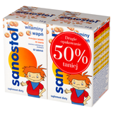 Sanostol, dla dzieci od 4 lat, 2 x 60 tabletek musujących do ssania - miniaturka zdjęcia produktu