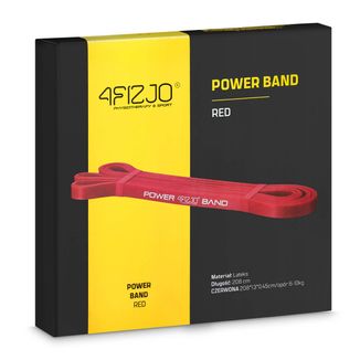 4Fizjo Power Band, guma oporowa do ćwiczeń, czerwona, 6-10 kg - zdjęcie produktu