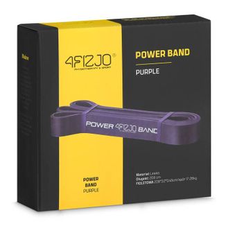 4Fizjo Power Band, guma oporowa do ćwiczeń, fioletowa, 17-26 kg - zdjęcie produktu