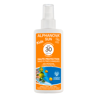Alphanova Sun Kids Bio, spray przeciwsłoneczny, SPF 30, 125 g - zdjęcie produktu