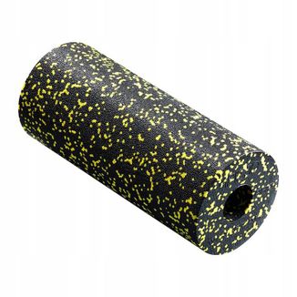 4Fizjo Roller, wałek rehabilitacyjny do masażu, żółto-czarny, 33 cm - zdjęcie produktu
