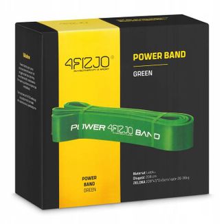4Fizjo Power Band, guma oporowa do ćwiczeń, zielona, 26-36 kg - zdjęcie produktu