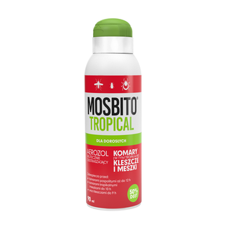 Mosbito Tropical, aerozol skutecznie odstraszający komary, kleszcze i meszki, DEET 50%, 90 ml - zdjęcie produktu