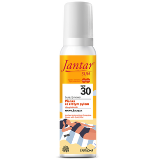 Farmona Jantar Sun, bursztynowa pianka do opalania ze złotym pyłem, SPF 30, 150 ml - zdjęcie produktu