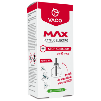 Vaco Max Elektro na Owady, płyn przeciw komarom, zapas, 45 ml - zdjęcie produktu