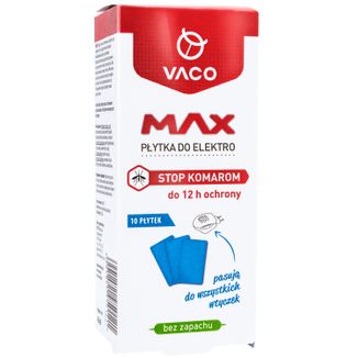 Vaco Max Elektro na Owady, płytki przeciw komarom, zapas, 10 sztuk - zdjęcie produktu