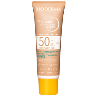 Bioderma Photoderm Cover Touch Mineral, kryjący fluid mineralny, ciemny, SPF 50+, 40 g KRÓTKA DATA - zdjęcie produktu