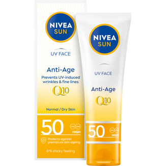 Nivea Sun UV Face Q10 Anti-Age, przeciwstarzeniowy krem z wysoką ochroną, SPF 50, 50 ml - zdjęcie produktu