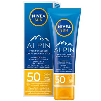 Nivea Sun Alpin, krem do opalania twarzy, SPF 50, 50 ml - zdjęcie produktu