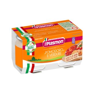 Plasmon Obiadek, sos pomidorowy z warzywami, po 12 miesiącu, 2 x 80 g - zdjęcie produktu
