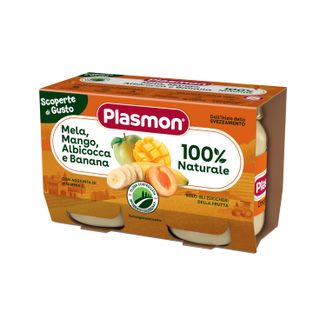 Plasmon Deserek, mango, morela, banan, po 6 miesiącu, 2 x 104 g - zdjęcie produktu