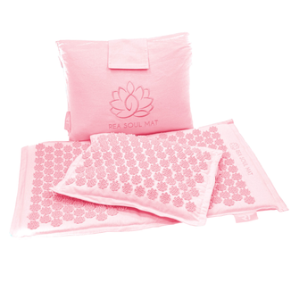 Rea Soul Mat, mata do akupresury z poduszką, lniana, różowa + torba gratis - zdjęcie produktu