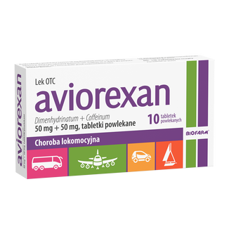 Aviorexan 50 mg + 50 mg, 10 tabletek powlekanych - zdjęcie produktu