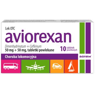 Aviorexan 50 mg + 50 mg, 10 tabletek powlekanych - zdjęcie produktu