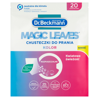 Dr. Beckmann Magic Leaves, chusteczki do prania, kolor, 20 sztuk - zdjęcie produktu