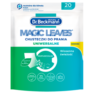 Dr. Beckmann Magic Leaves, chusteczki do prania, uniwersalne, 20 sztuk - zdjęcie produktu