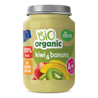 Deva Organic Deserek owocowy Bio, kiwi z bananem, po 4 miesiącu, 190 g - zdjęcie produktu