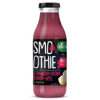 Deva Smoothie, jabłko, banan, aronia i truskawka, 300 ml - zdjęcie produktu