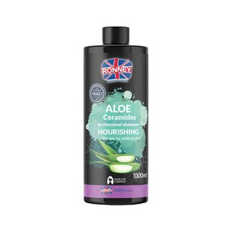Ronney Aloe Ceramides, szampon nawilżający do włosów suchych i matowych, 1000 ml - zdjęcie produktu