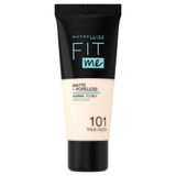 Maybelline Fit Me! Matte and Poreless, podkład matujący, nr 101, True Ivory, 30 ml - miniaturka zdjęcia produktu