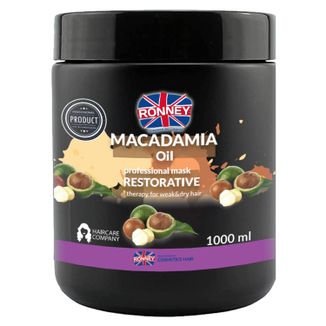 Ronney Macadamia Oil, maska wzmacniająca do włosów suchych i łamliwych, 1000 ml - zdjęcie produktu