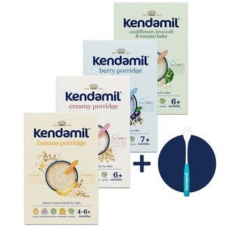 Zestaw Kendamil Kaszka mleczna, mix smaków, 4 x 150 g USZKODZONE OPAKOWANIE - zdjęcie produktu