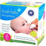 Brush-Baby Dental Wipes, chusteczki do czyszczenia dziąseł, 0-16 miesiecy, 28 sztuk USZKODZONE OPAKOWANIE - miniaturka zdjęcia produktu