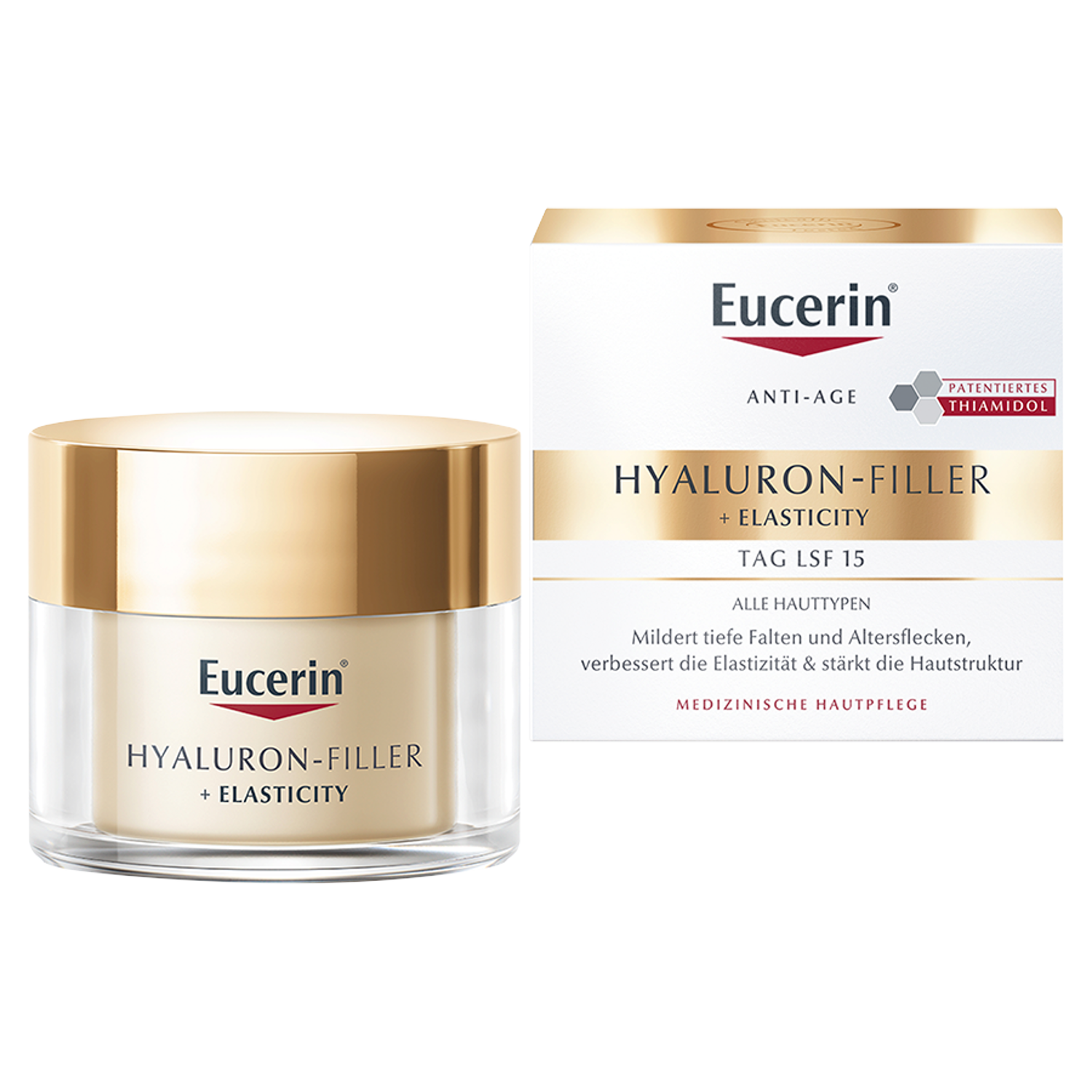 Eucerin Eucerin Hyaluron Filler + Elasticity, straffend Anti-Falten-Creme für den Tag z Thiamidolem, SPF 15, 50 ml — Inhaltsstoffe und Bewertung