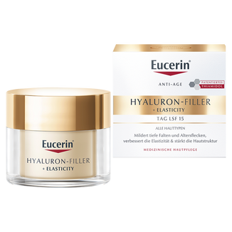 Eucerin Hyaluron Filler + Elasticity, ujędrniający krem przeciwzmarszczkowy na dzień z Thiamidolem, SPF 15, 50 ml - zdjęcie produktu