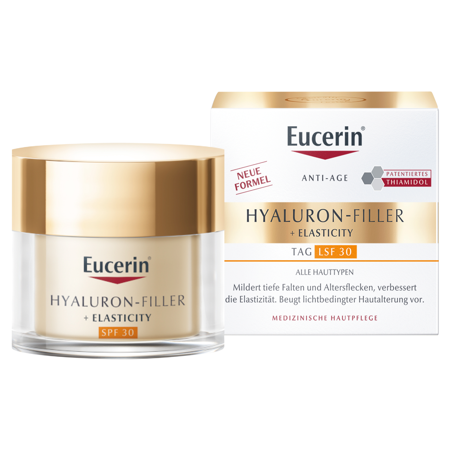 Eucerin Eucerin Hyaluron Filler + Elasticity, straffend Anti-Falten-Creme für den Tag z Thiamidolem, SPF 30, 50 ml — Inhaltsstoffe und Bewertung