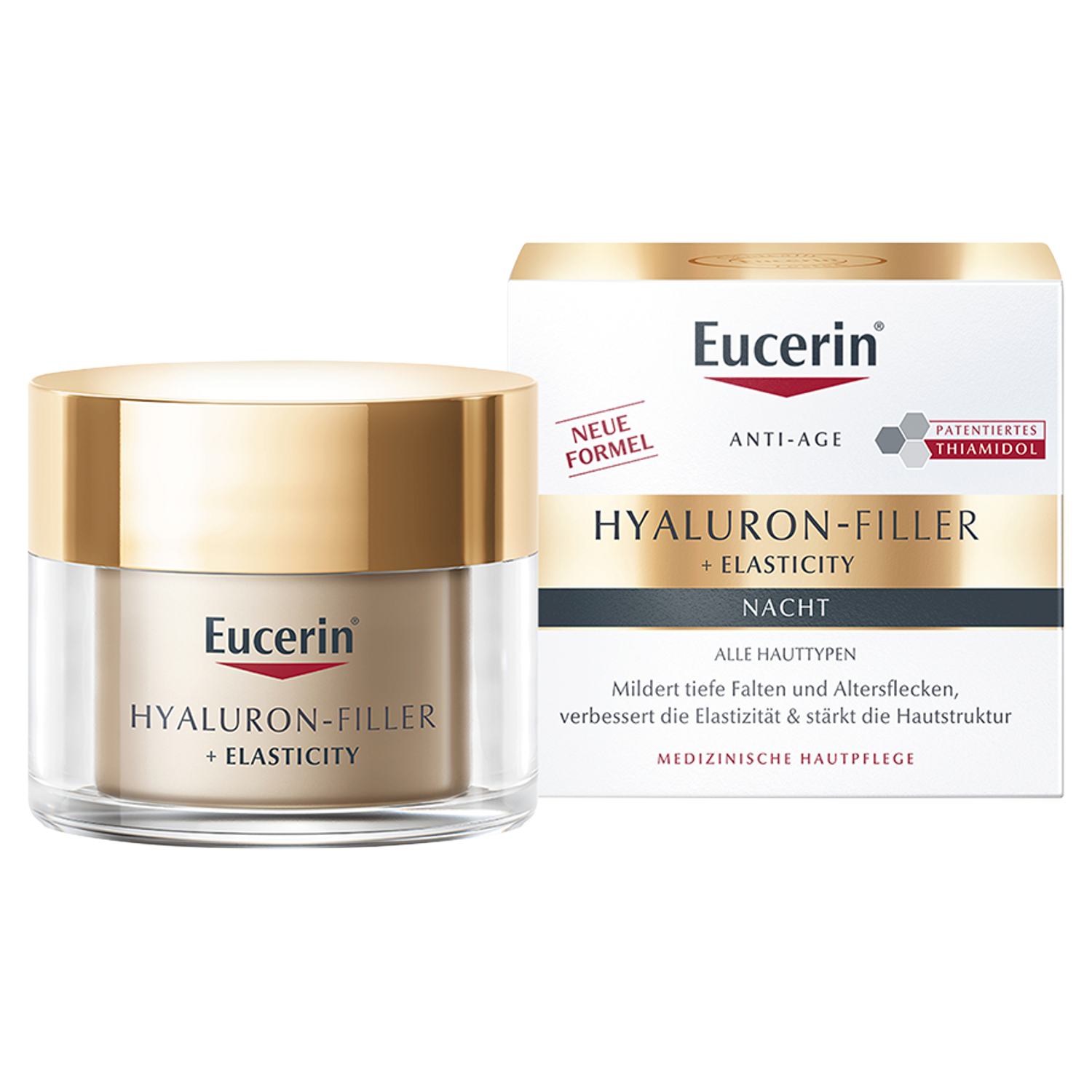Eucerin Eucerin Hyaluron Filler + Elasticity, straffend Anti-Falten-Creme für die Nacht z Thiamidolem, 50 ml — Inhaltsstoffe und Bewertung